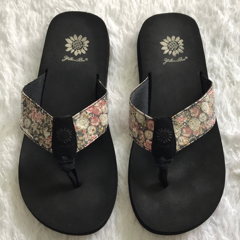Yellow Box Floral Sandals